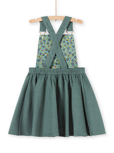 Girl's khaki overalls dress MAKAROB4 / 21W901I4ROB626