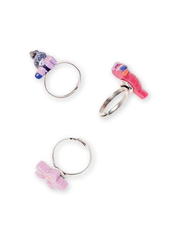 Set of 3 rings for children and girls LYANAURING / 21SI0171BAGF507