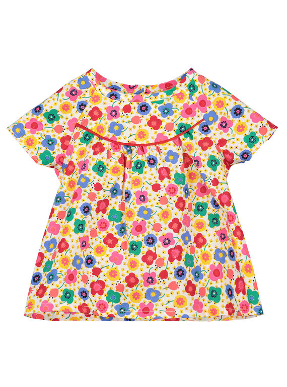 Baby girls' printed blouse FICOCHEM / 19SG0981CHE000