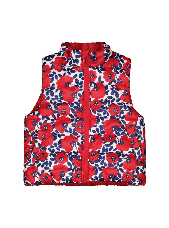 Baby girls' reversible padded jacket FICODOUNEX / 19SG09X1PAR099