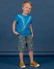 Blue short sleeve t-shirt with surfer design for child boy NOWATI2 / 22S902V6TMCC221