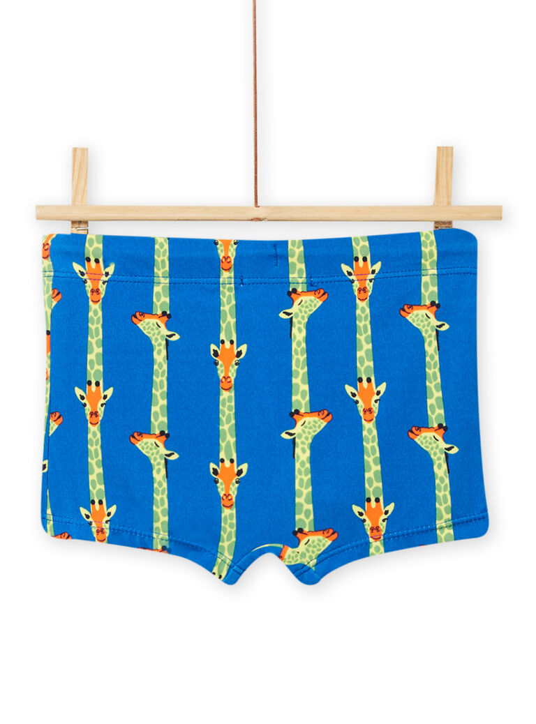 Child boy blue giraffe print swimsuit NYOMERSHOGI / 22SI02L3MAI702