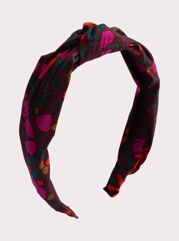  Red headband with floral pattern for girls  VYAJOSERR1 / 24WI01L4TETF529