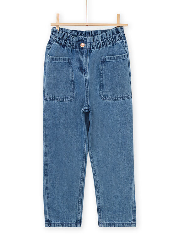 Paper bag jeans with elasticated waist PAMOJEAN / 22W901N1JEAP274