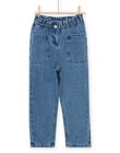 Paper bag jeans with elasticated waist PAMOJEAN / 22W901N1JEAP274