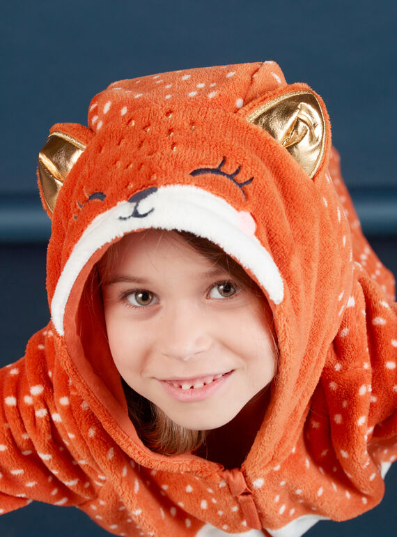 Child girl's faux fur hooded pajamas MEFASURFOX / 21WH1192D4F420