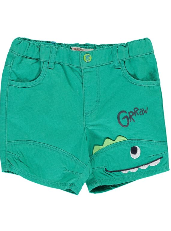 Baby boys' green shorts CUDOUBER1 / 18SG10J1BER613