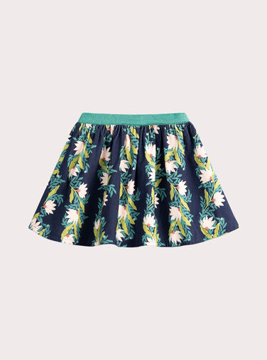 Reversible floral corduroy skirt for girls VAKLIJUP / 24W90141JUP070