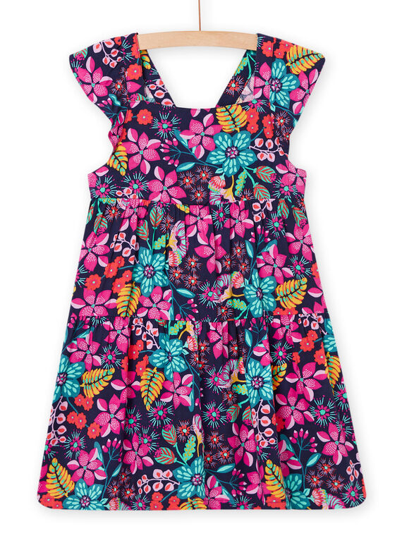 Child girl's multicolored floral print dress NAJOROB8 / 22S901C4ROBC211
