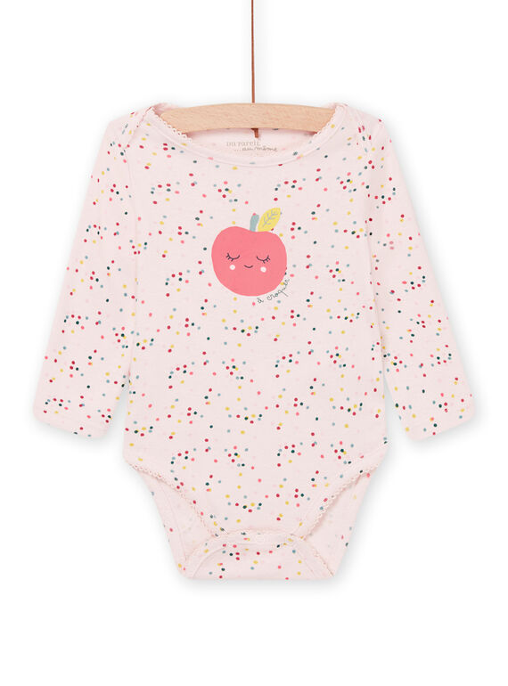 Long sleeve polka dot print bodysuit. PEFIBODAOP / 22WH1343BDL632