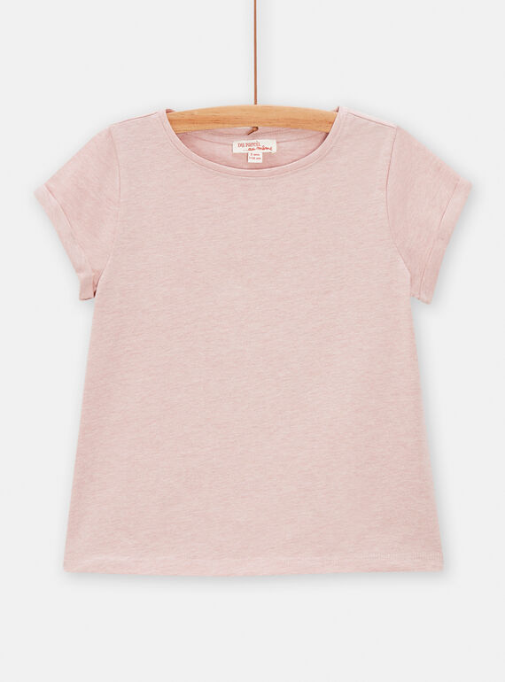 Girl's pink doll T-shirt, short sleeves TAESTI2 / 24S901V2TMCD328