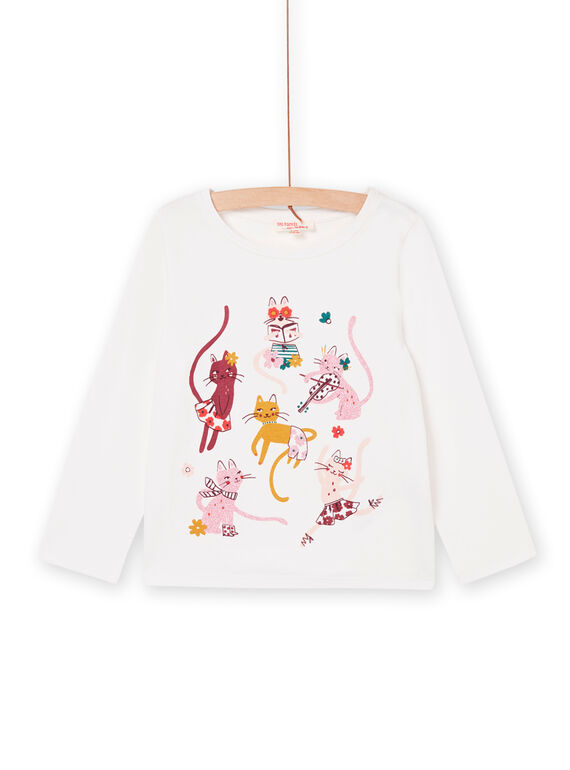 Long sleeve t-shirt with cat print PAPRITEE4 / 22W901P4TML001