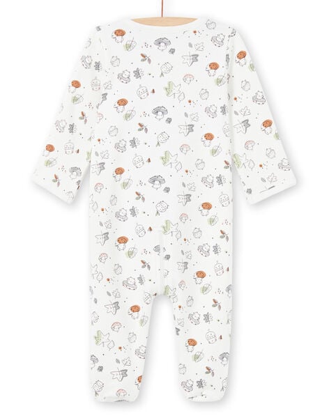 Ecru sleep suit with fancy all-over print mixed birth MOU1GRE5 / 21WF0542GRE001