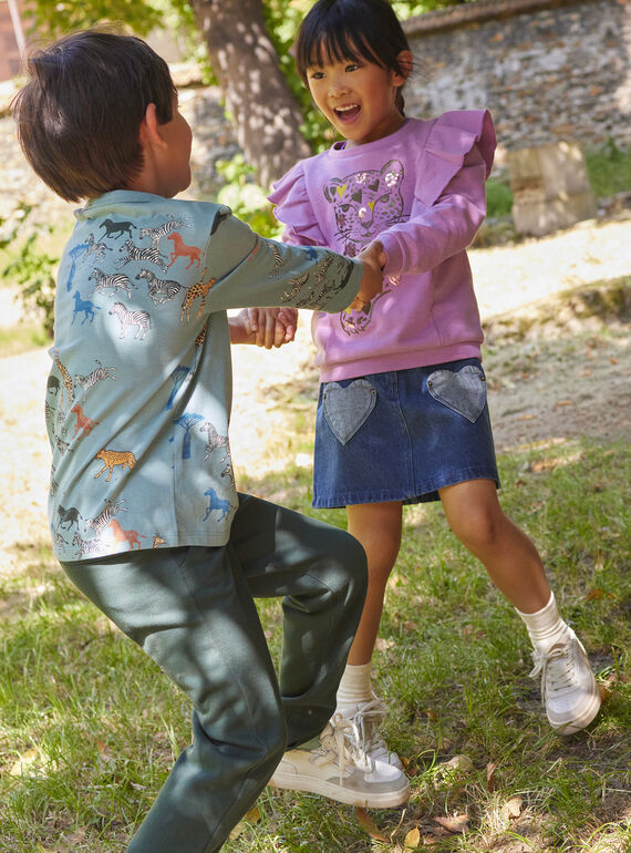 Girl's dark parma sweater SAKYOSWEA / 23W901I1SWE329