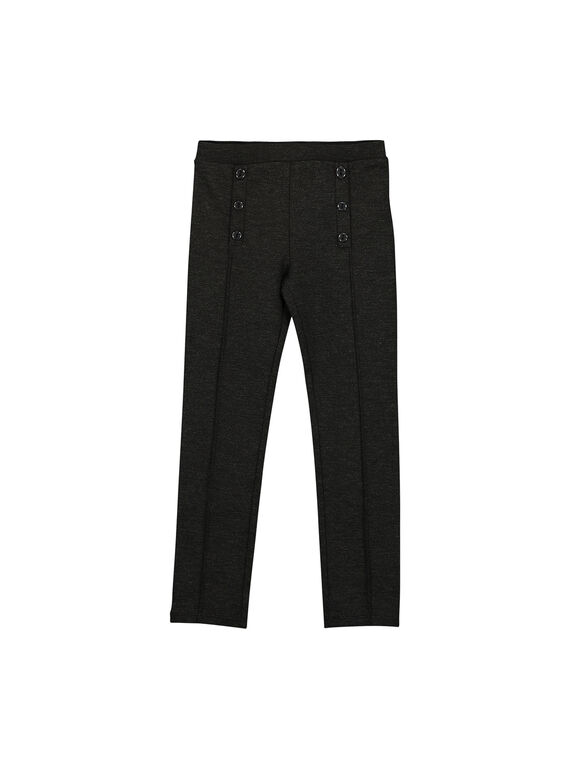 Girls' grey Milano knit trousers FAJOPANT1 / 19S90134D2B944
