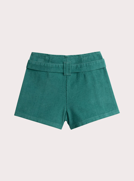 Blue green rivet shorts for girls VAKLISHORT / 24W90141SHO215