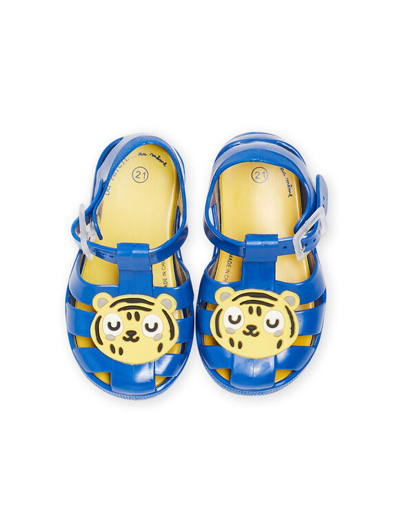 Baby boy beach and bath sandals with tiger print NUBAINTIG / 22KK3881D34070