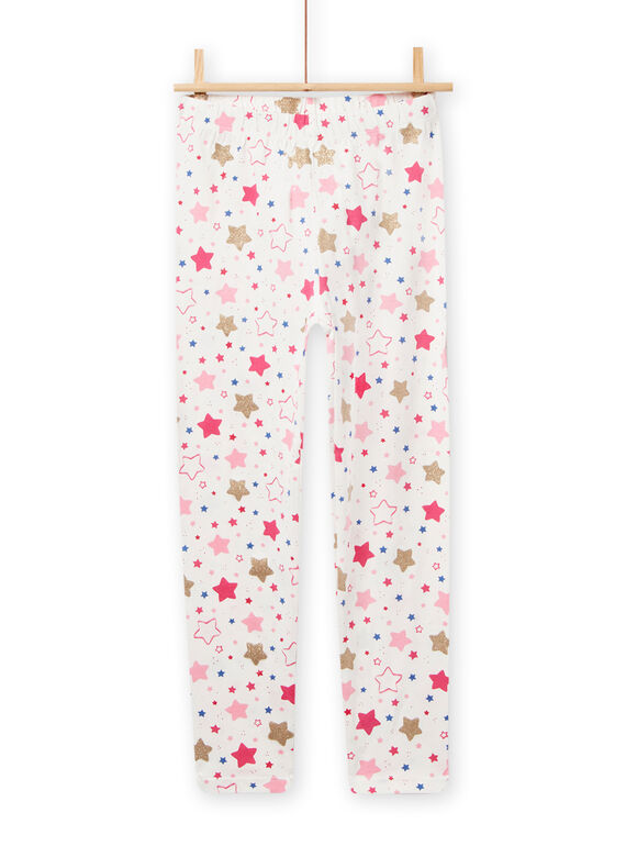 Child girl super-star pyjama set in ecru NEFAPYJSTA / 22SH11F2PYG001