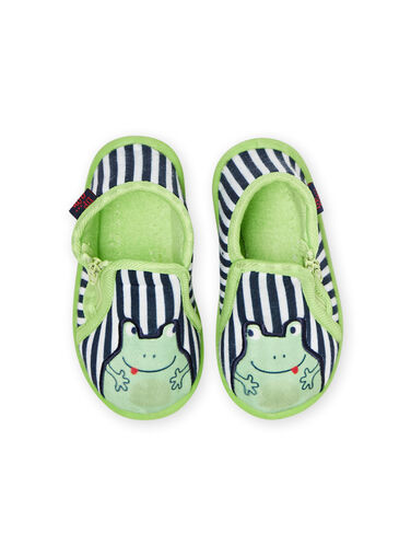 Green, black and white baby boy booties NUPANTGREN / 22KK3821D0A000