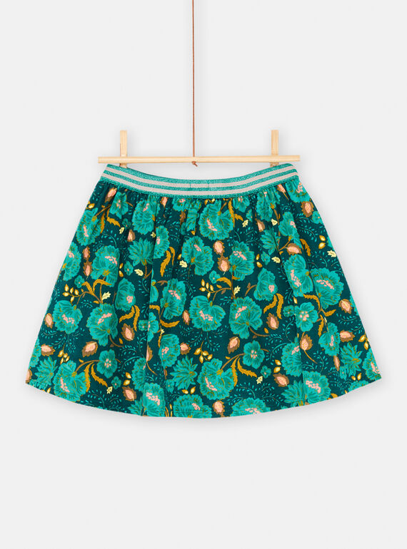 Girl's reversible duck blue skirt SADUJUP / 23W901P1JUP714