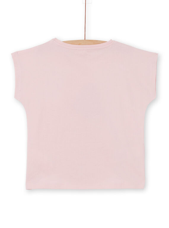 Pastel pink short sleeve T-shirt LAROUTIEX / 21S901K1TMCD326