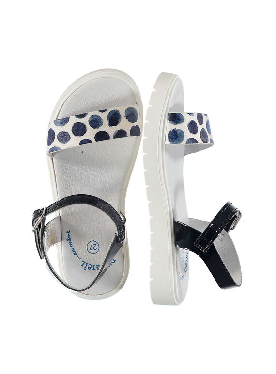 Girls' smart two-tone sandals FFSANDJANE / 19SK35B2D0E070