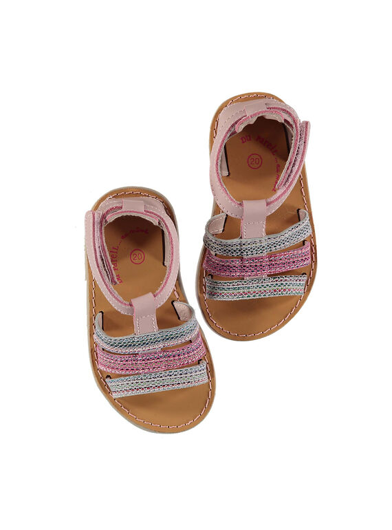 Baby girls' smart leather sandals FBFSANDISA / 19SK37K2D0E030