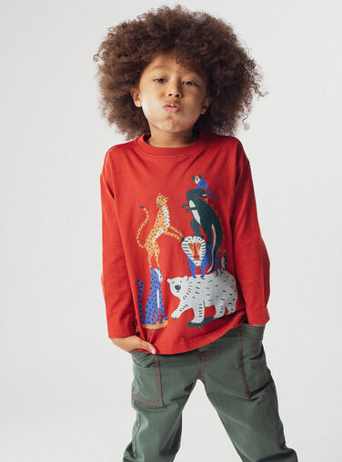 Red TEE SHIRT LS XOJATEE2 / 25W902M2TMLF522