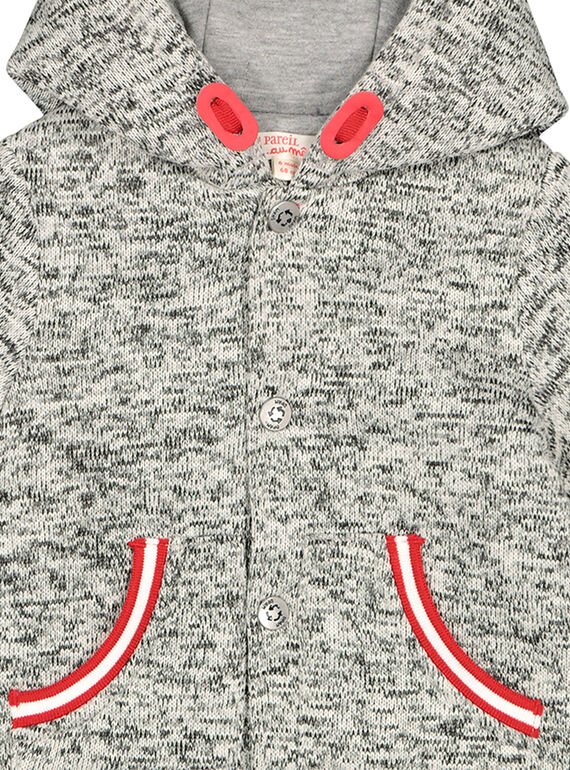 Baby boys' zipped hooded jacket FUGROVES2 / 19SG10X2VES099