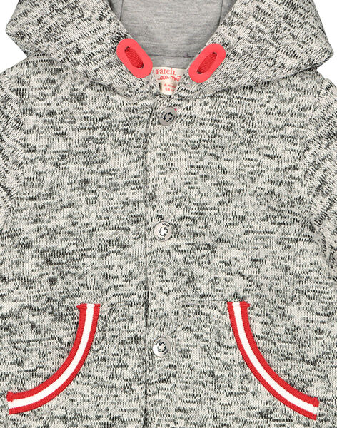 Baby boys' zipped hooded jacket FUGROVES2 / 19SG10X2VES099