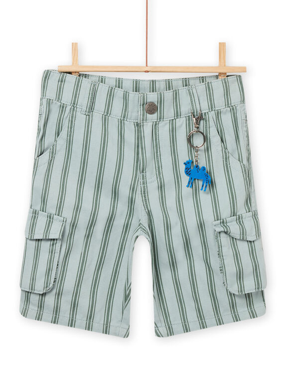 Child boy's Water Green Striped Bermuda Shorts NOSANBER3 / 22S902S3BER614