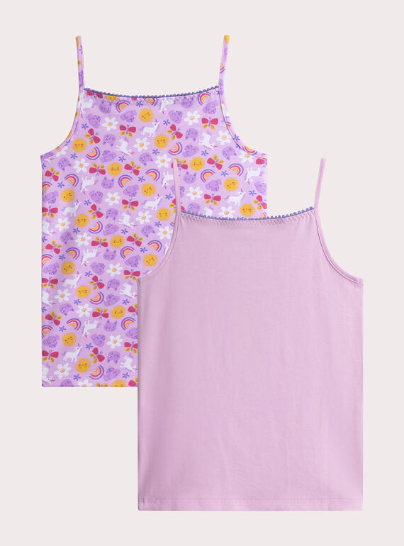 Set of 2 fancy tank tops for girls  VEFADEBSUN / 24WH1182HLI320