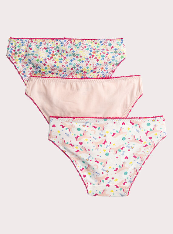 Set of 3 fancy printed panties for girls  VEFALOTUNI / 24WH1182D5L001