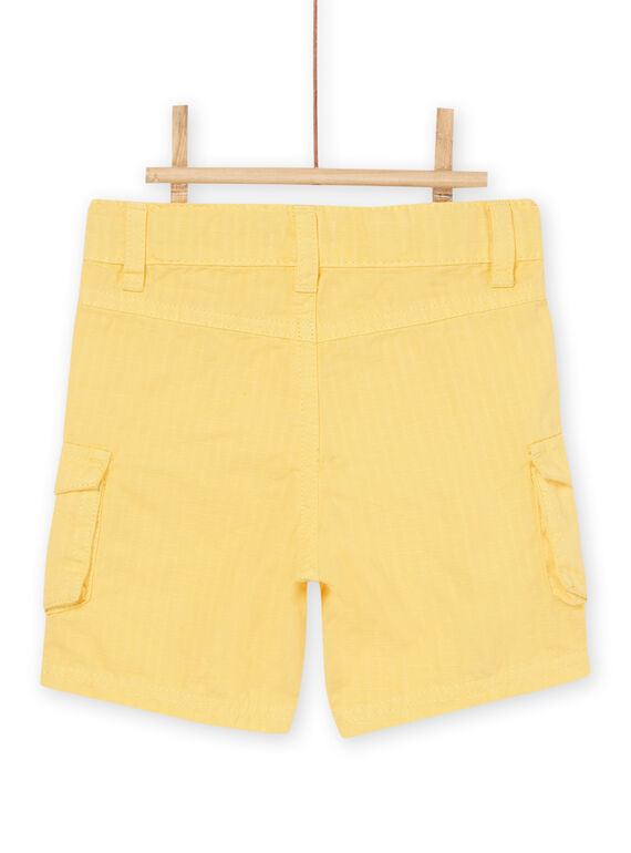 Saffron yellow plaid Bermuda shorts RUJUNBER1 / 23SG10U1BER113