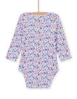 Baby girl's long sleeve floral print bodysuit MEFIBODLIB / 21WH13C6BDL001