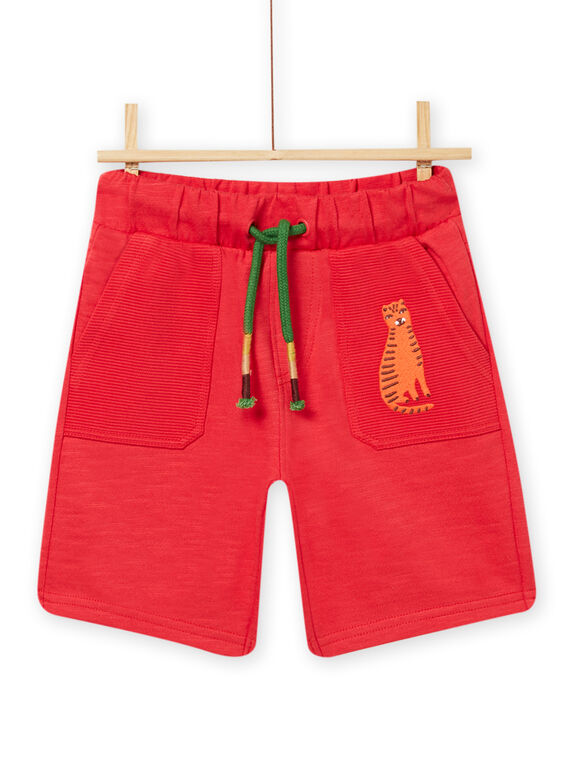 Red Bermuda shorts child boy NOFLABER2 / 22S902R1BERF517