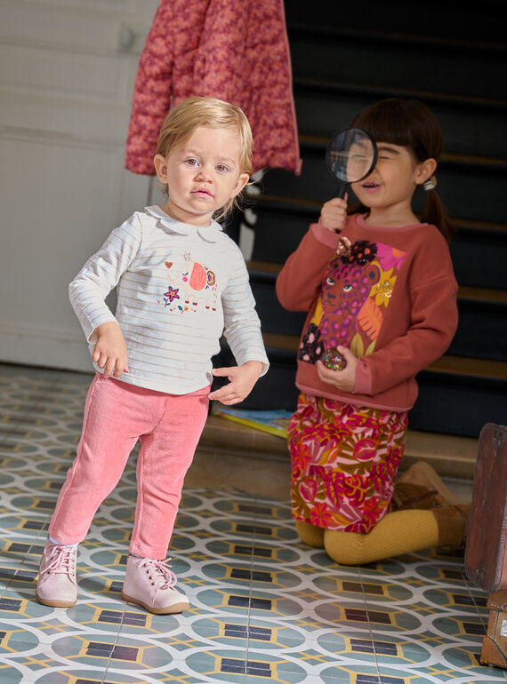 Orange corduroy pants SICOUPAN2 / 23WG09L2PANE406