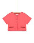 Pink satin cardigan child girl NAPACAR / 22S90121CARF506