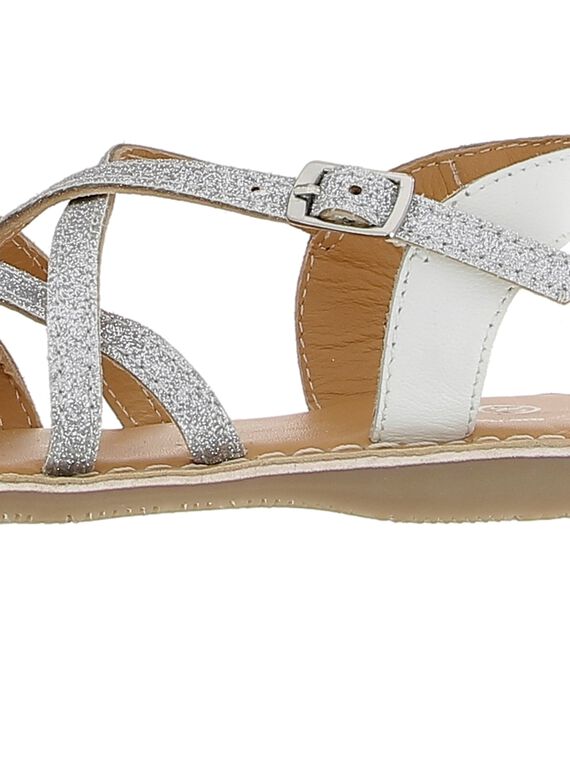 Girls' leather sandals CFSANDARG / 18SK35WLD0E956