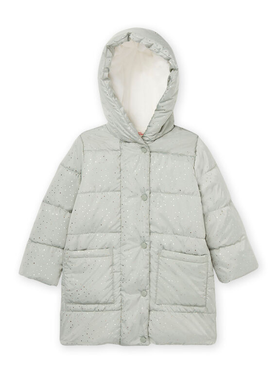 Hooded raincoat with gold polka dot print PALONDOUN1 / 22W901F2D3E626