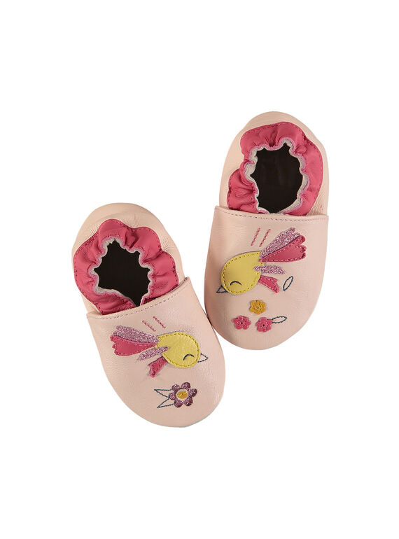 Baby girl's leather slippers. FNFBIRD / 19SK3735D3S404