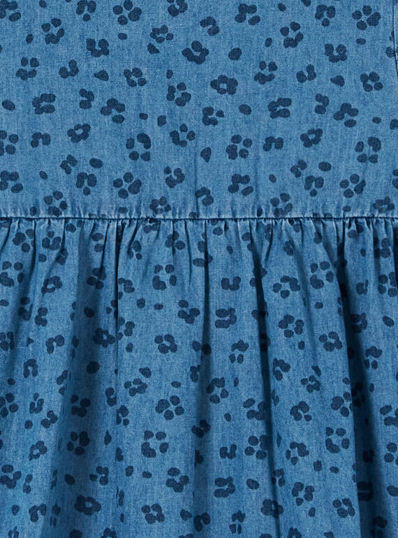 Cotton leopard print denim dress LABLEROB1 / 21S901J2ROBP274