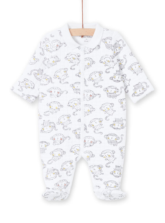 Mixed baby sleep suit with fancy patterns LOU1GRE3 / 21SF05H4GRE000