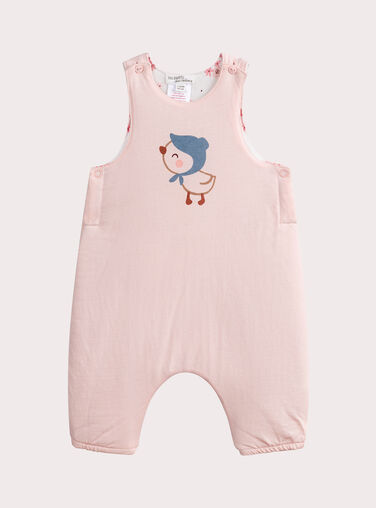 Reversible pink baby dungarees for girls  VOU1SAL1 / 24WF03C1SALD317