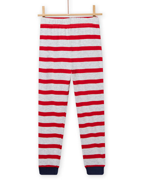Grey and red pyjama child boy NEGOPYJDINO / 22SH12G7PYJJ920