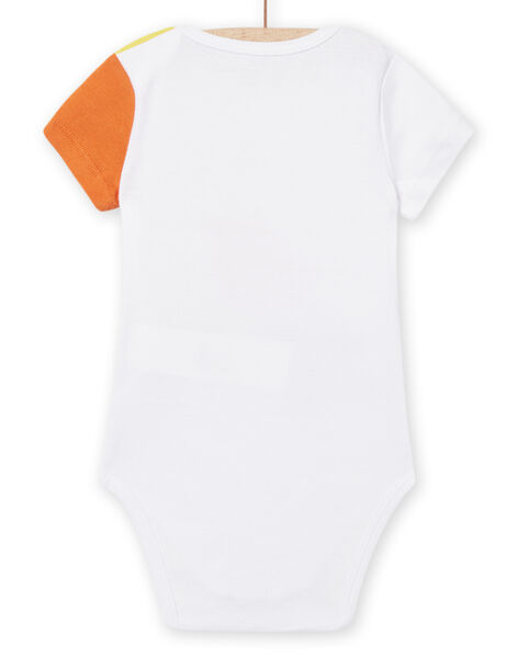 Baby Boy's White Parrot Print Bodysuit NEGABODPER / 22SH14I3BDL000