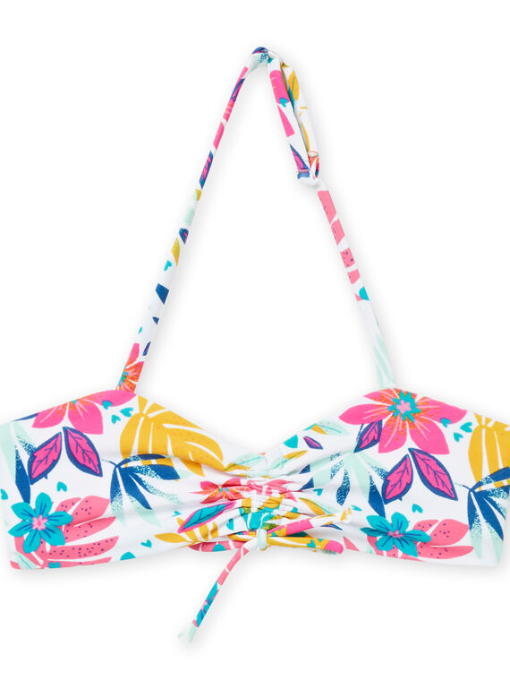 White reversible 2-piece swimsuit child girl NYABIK3 / 22SI01L1MAI000