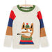 Fox and stripes sweater