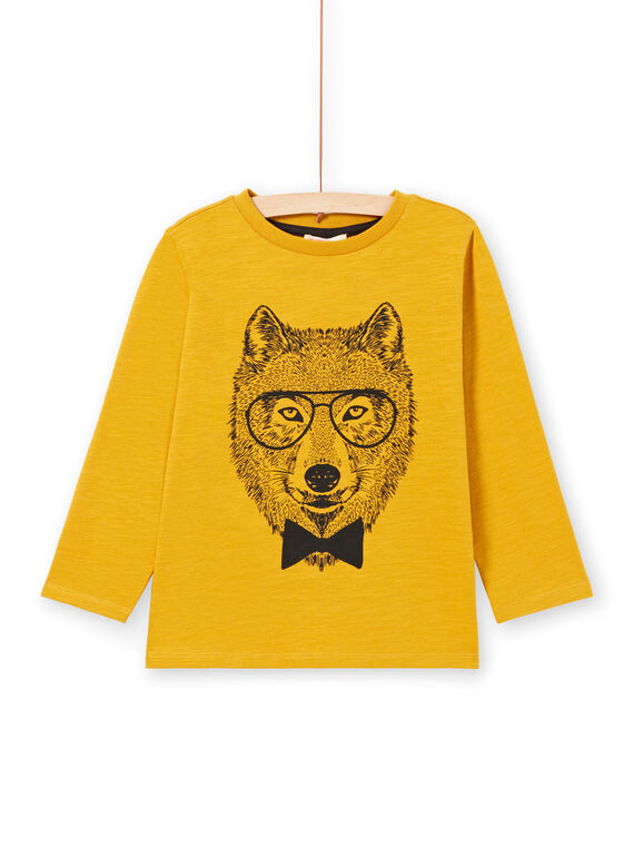 Yellow wolf t-shirt for baby boys MOJOTEE6 / 21W902N3TML113
