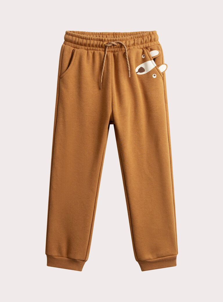 Brown jogging lined warm bear animation for boys  VOBAJOG / 24W902Q1JGB821